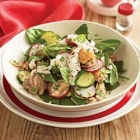 Salmon Salad with Tahini Dressing