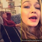  See Taylor Swift and Gigi Hadid Sing Along to Grease: Live