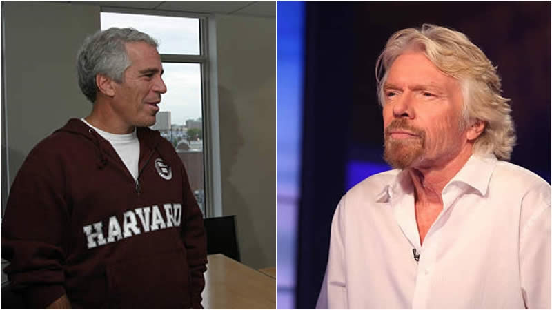 Sir Richard Branson and Jeffrey Epstein